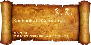 Karfunkel Kornélia névjegykártya