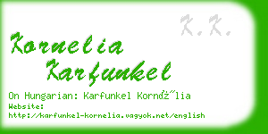 kornelia karfunkel business card